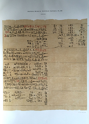 Image 17 of 27 for Facsimilé of the Rhind mathematical papyrus[newline]M0265b-17.jpg